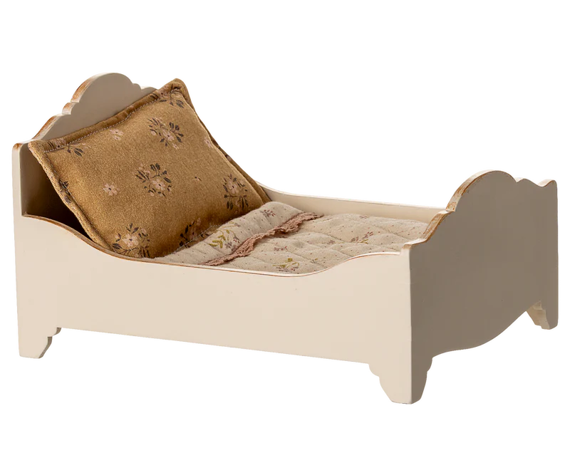 Maileg | Wooden Bed, Mouse - Off White