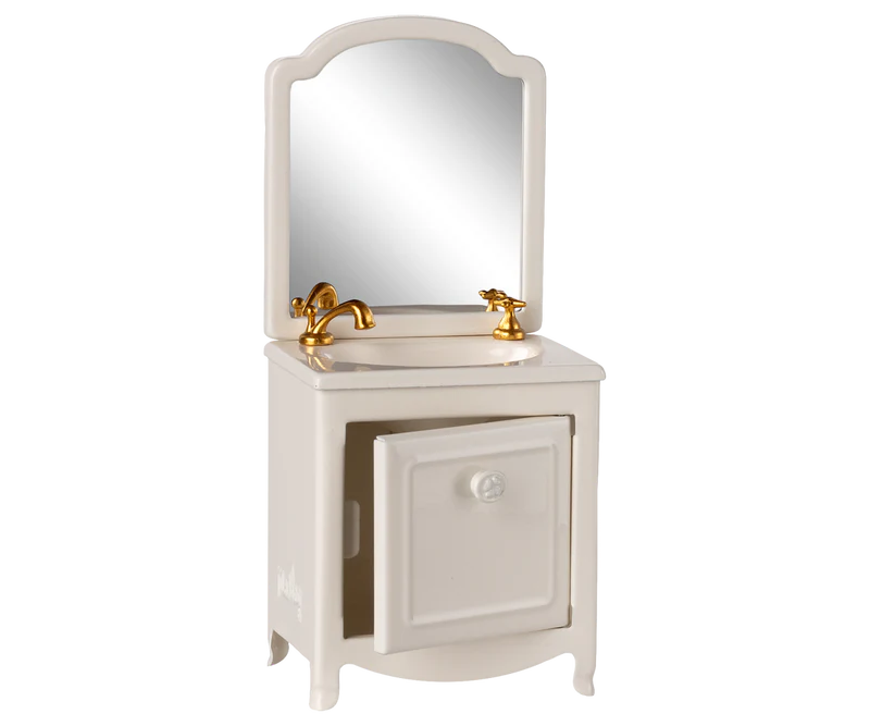 Maileg | Sink Dresser with Mirror, Mouse - Off White