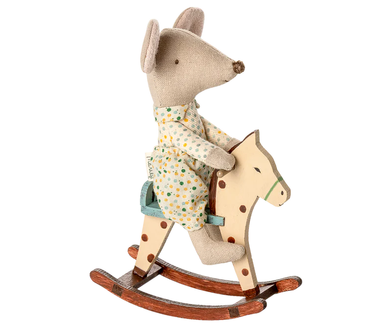 Maileg | Rocking Horse, Mouse - Spotted