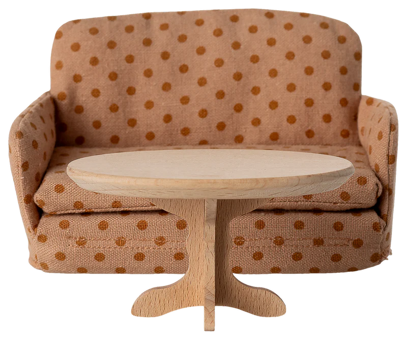 Maileg | Oval Coffee Table, Mouse - Nature