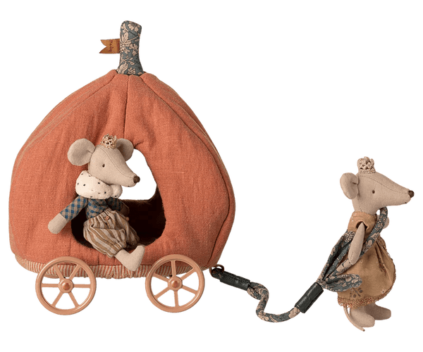 Maileg | Pumpkin Carriage, Mouse, , Maileg - All The Little Bows
