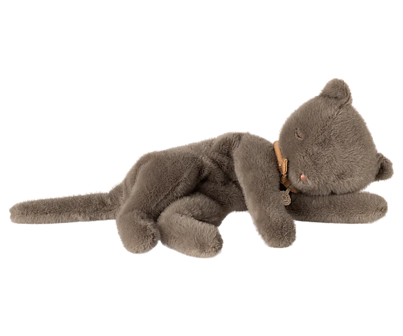 Maileg | Sleeping Kitten Plush, Medium - Grey