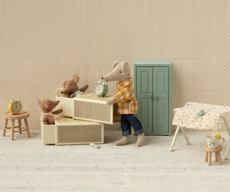 Maileg | Sleepy Wakey Baby Mouse in Matchbox - Blue (2025)