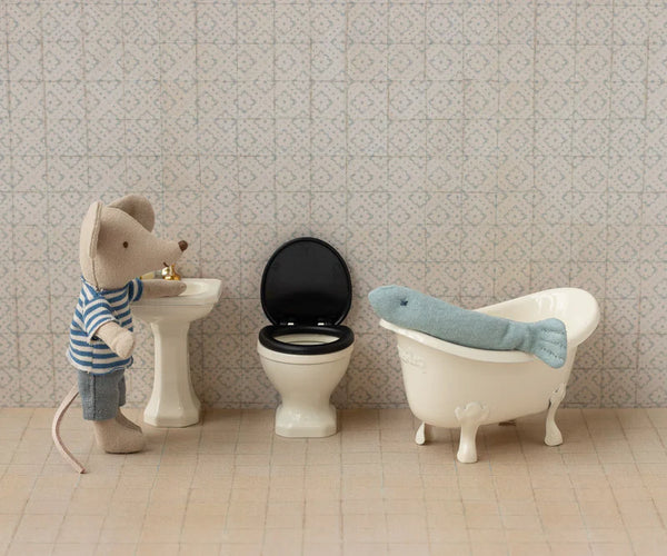Maileg | Water Closet, Mouse - Off White