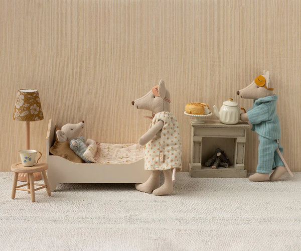 Maileg | Wooden Bed, Mouse - Off White