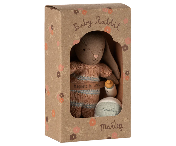 Maileg | Bunny Set, Micro - Brown - Dusty Rose