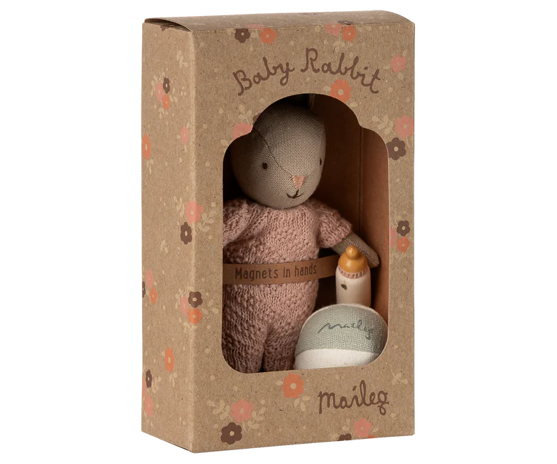 Maileg | Rabbit Set, Micro - Sand - Rose