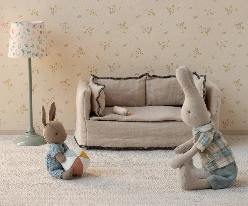 Maileg | Rabbit Set, Micro - Brown - Blue