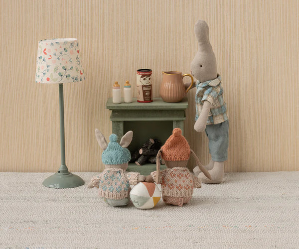 Maileg | Fireplace, Miniature - Dusty Green