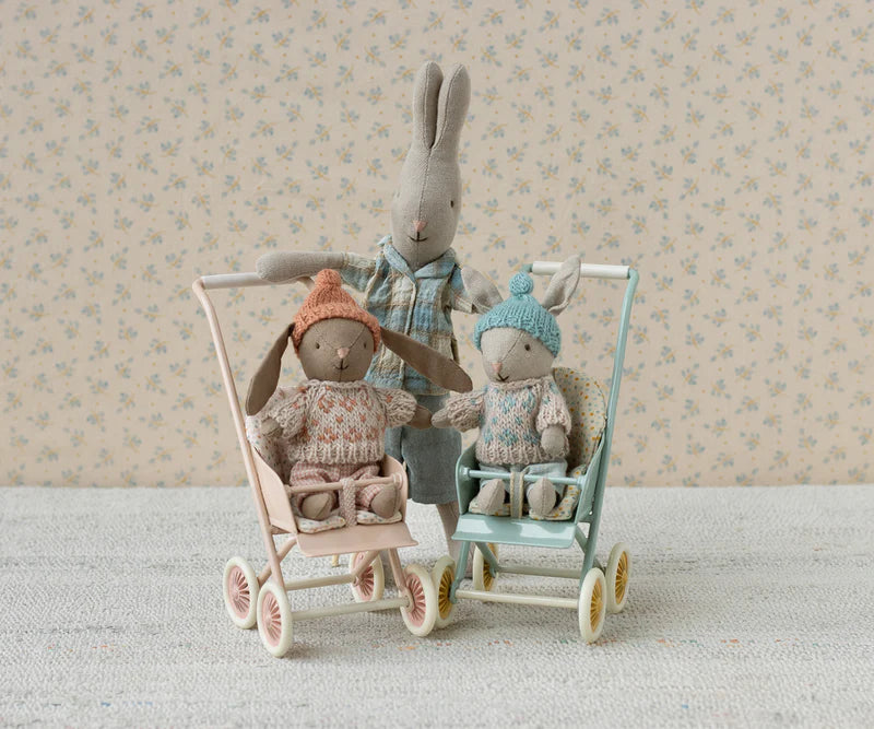 Maileg | Winter Rabbit, Micro - Sand - Mint