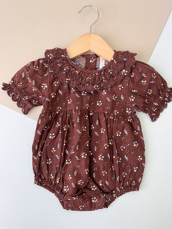 Liv Romper || Harvest Berry, , Rylee + Cru - All The Little Bows
