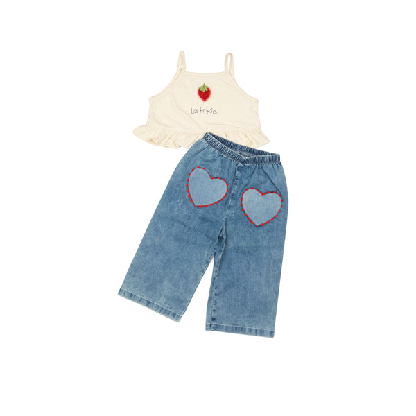 Heart Pant Set || La Fresa Denim