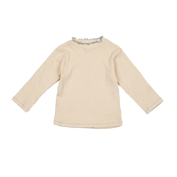 Ribbed Turtleneck || Natural / Denim