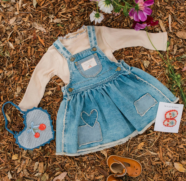 Overall Dress || Patchwork Denim