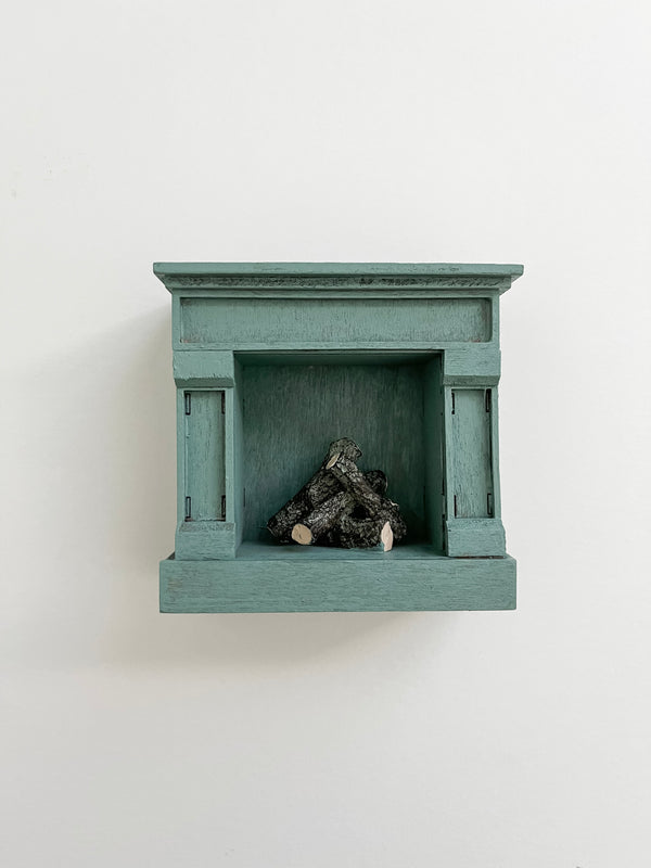 Maileg | Mouse Fireplace, Vintage Blue