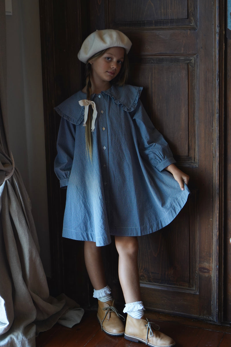 Eloise Dress | Azure Vichy