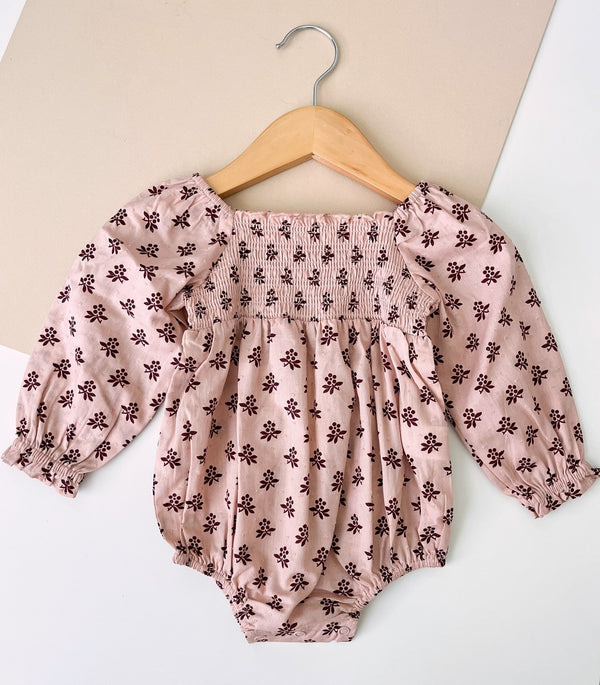 Adelaide Romper || Blush Fleur, , Rylee + Cru - All The Little Bows