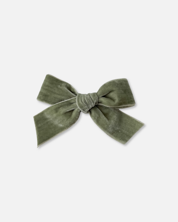Classic Velvet Bow | Sage