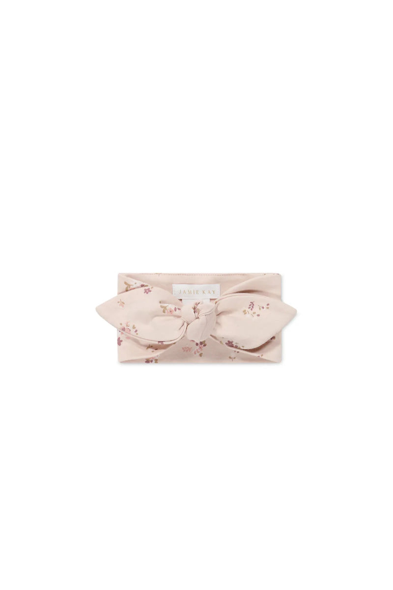 Organic Cotton Headband - Petite Fleur Soft Peony