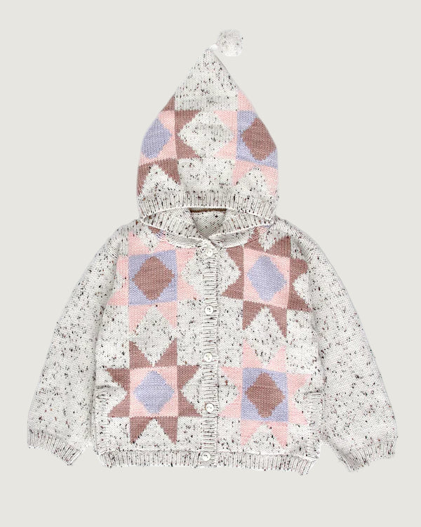 Patchwork Quilt Hooded Jacket | Blush