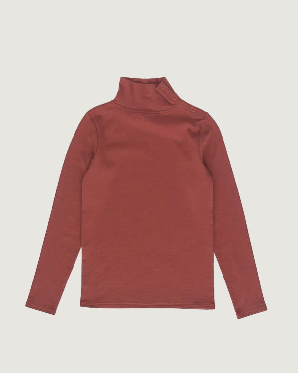 Pima Snap Turtleneck | Madder Root