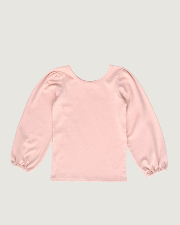 Pima Poet Top | Blush, Girls T Shirt, Iver & Isla - All The Little Bows