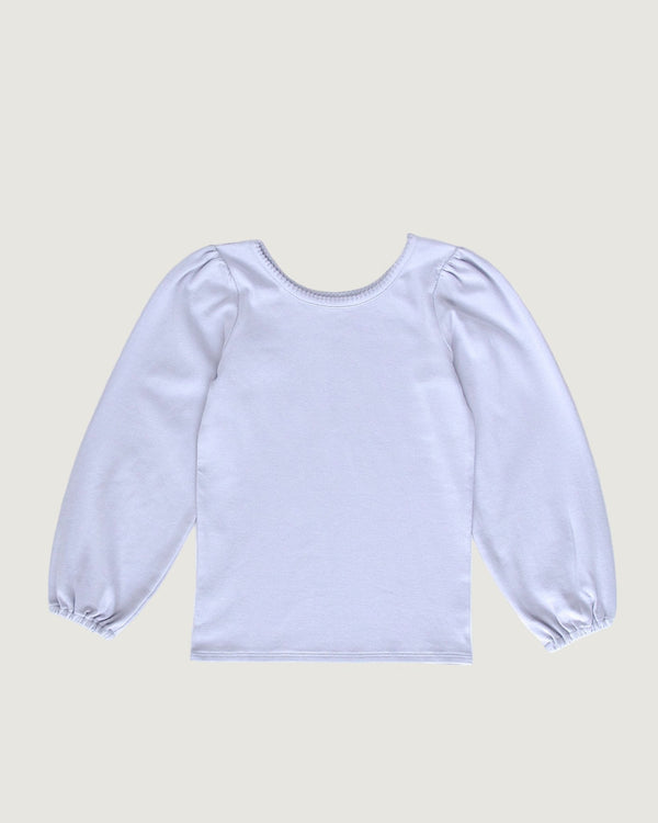 Pima Poet Top | Heather, Girls T Shirt, Iver & Isla - All The Little Bows