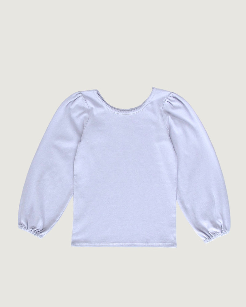 Pima Poet Top | Heather, Girls T Shirt, Iver & Isla - All The Little Bows