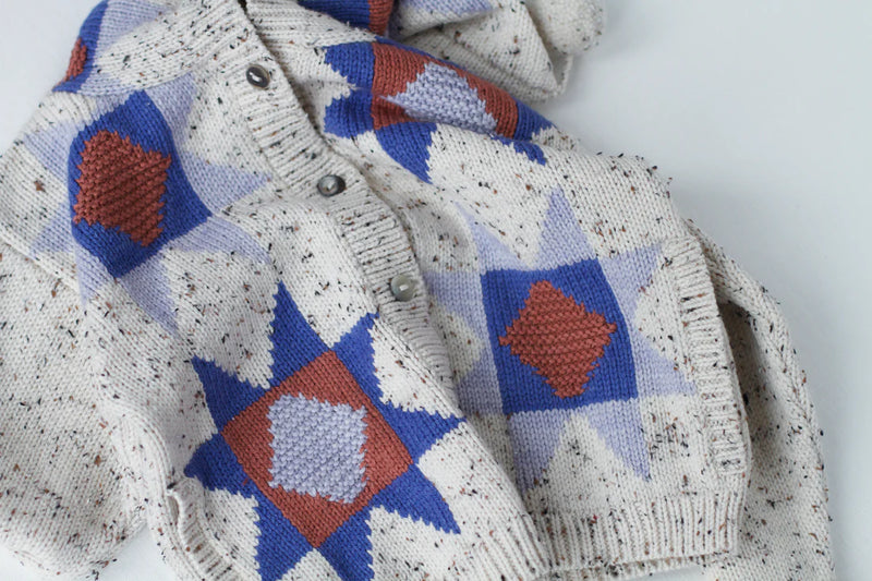 Patchwork Quilt Hooded Jacket | Cobalt