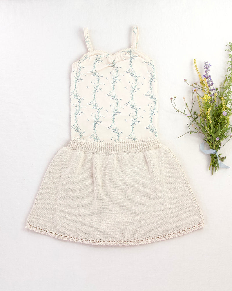 Pima Ruched Camisole || Linen Trellis