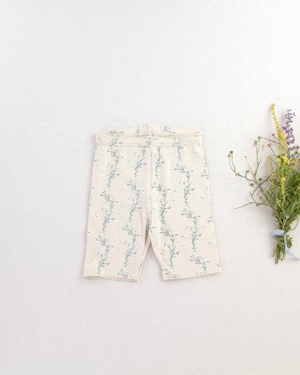 Pima Bike Short || Linen Trellis