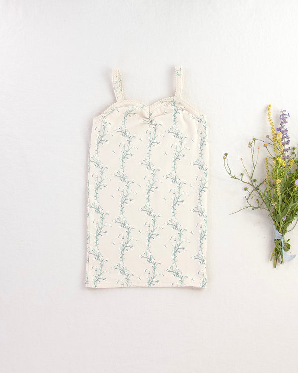 Pima Ruched Camisole || Linen Trellis