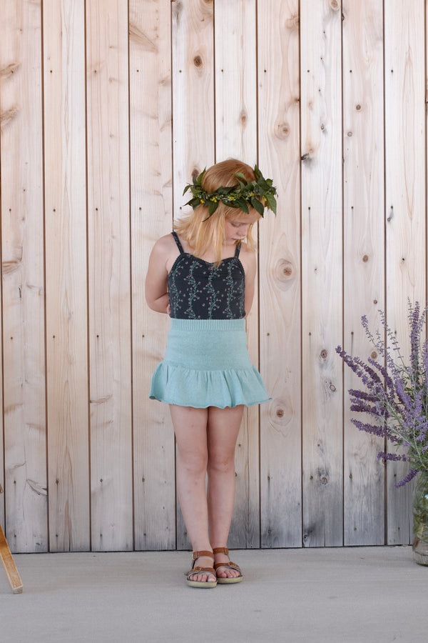 Pima Ruched Camisole || Verdant Trellis