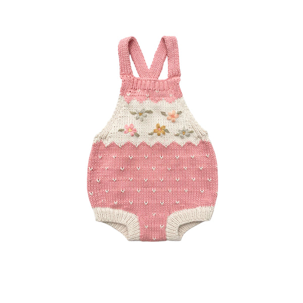 Intarsia Romper || Pink