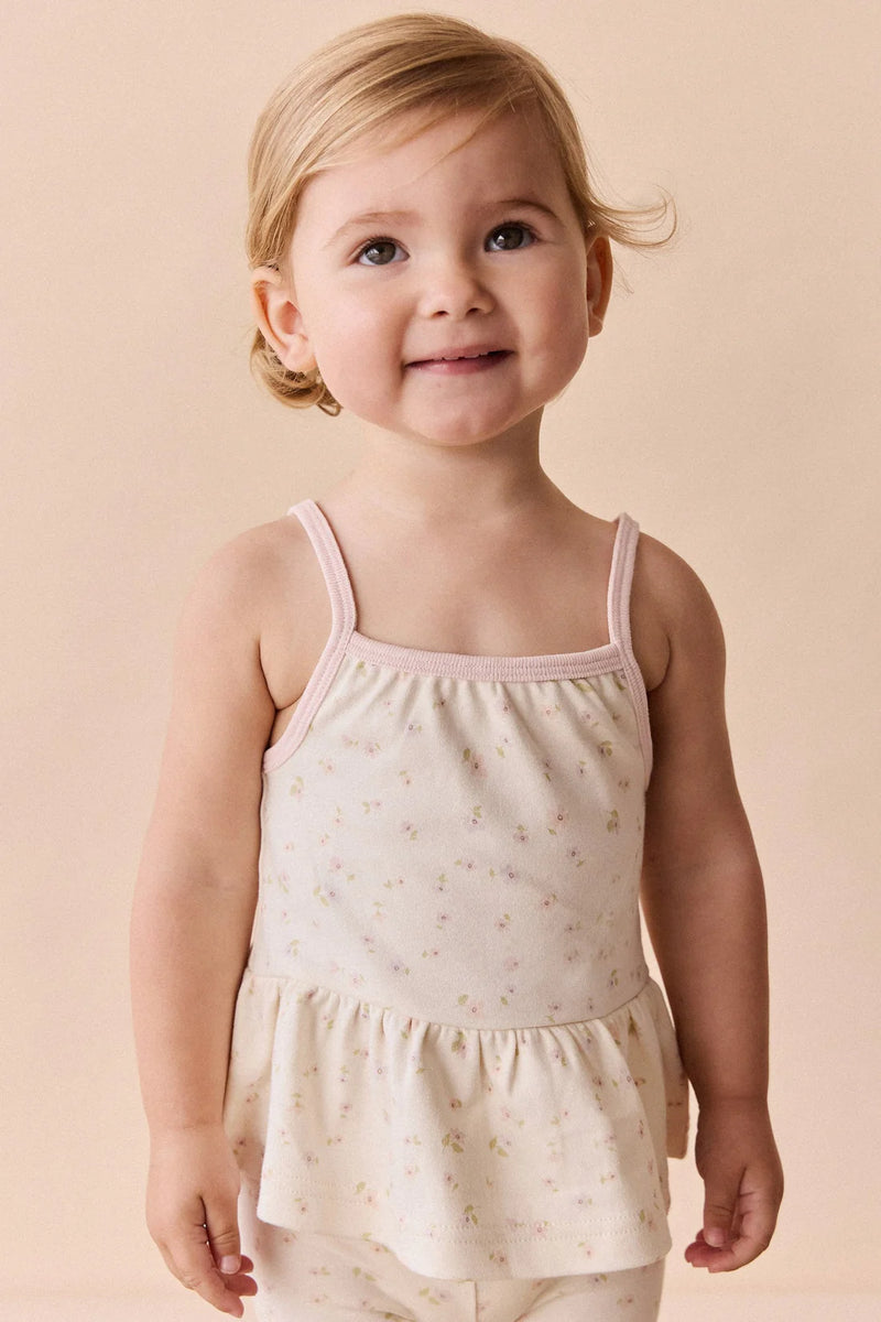 Organic Cotton Meadow Singlet - Briella Whisper