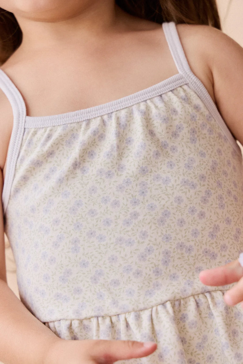 Organic Cotton Meadow Singlet - Emmy Lilac