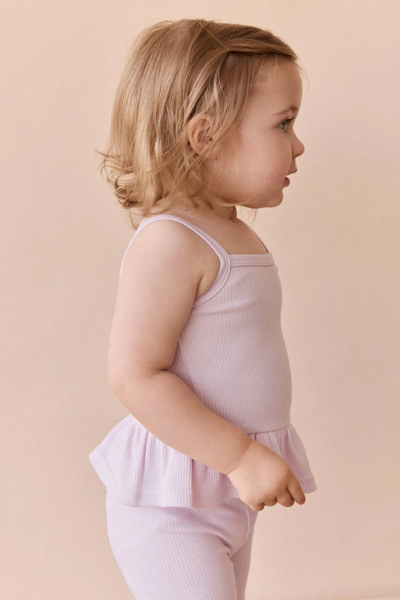 Organic Cotton Fine Rib Lillian Top - Popsicle