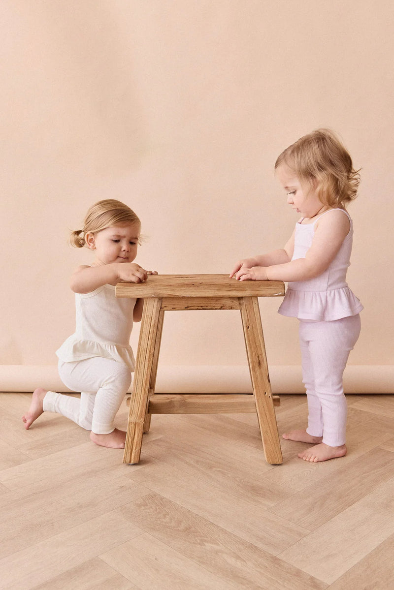 Organic Cotton Fine Rib Everyday Legging - Popsicle