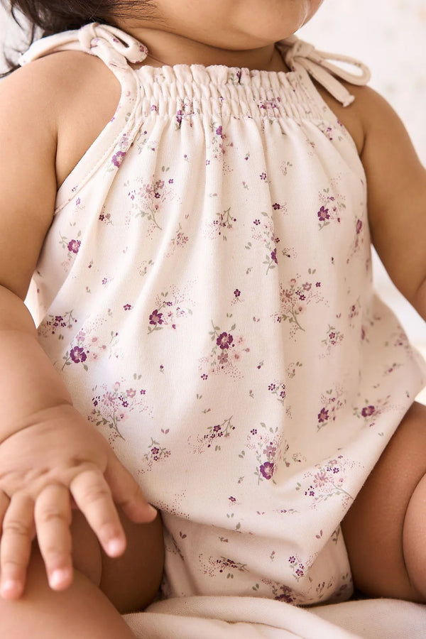 Organic Cotton Cassie Playsuit - Sweet William Floral