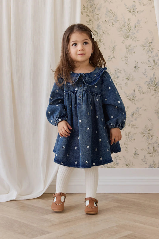 Jamie Kay - Ira Dress - Josie Floral Denim - All The Little Bows