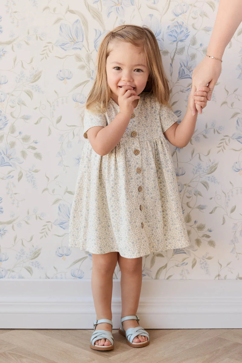 Organic Cotton Lola Dress - Elodie Whisper White