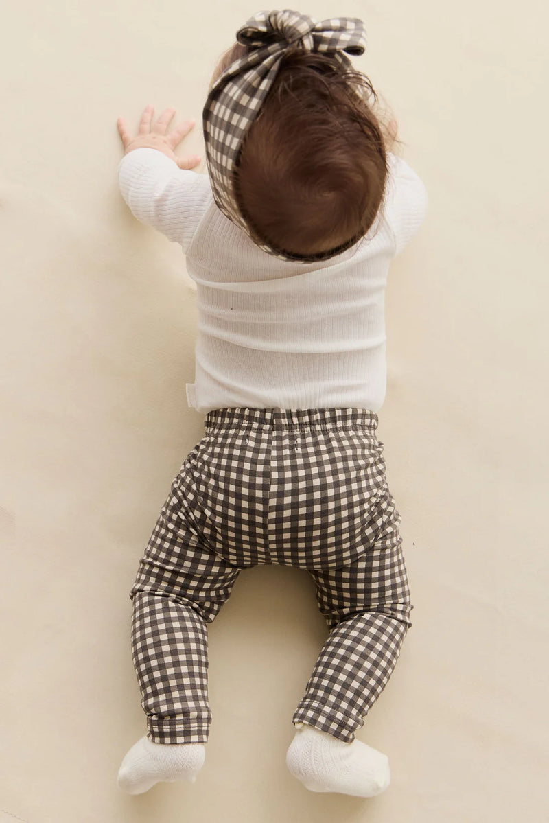 Organic Cotton Everyday Legging - Mini Gingham Bistre