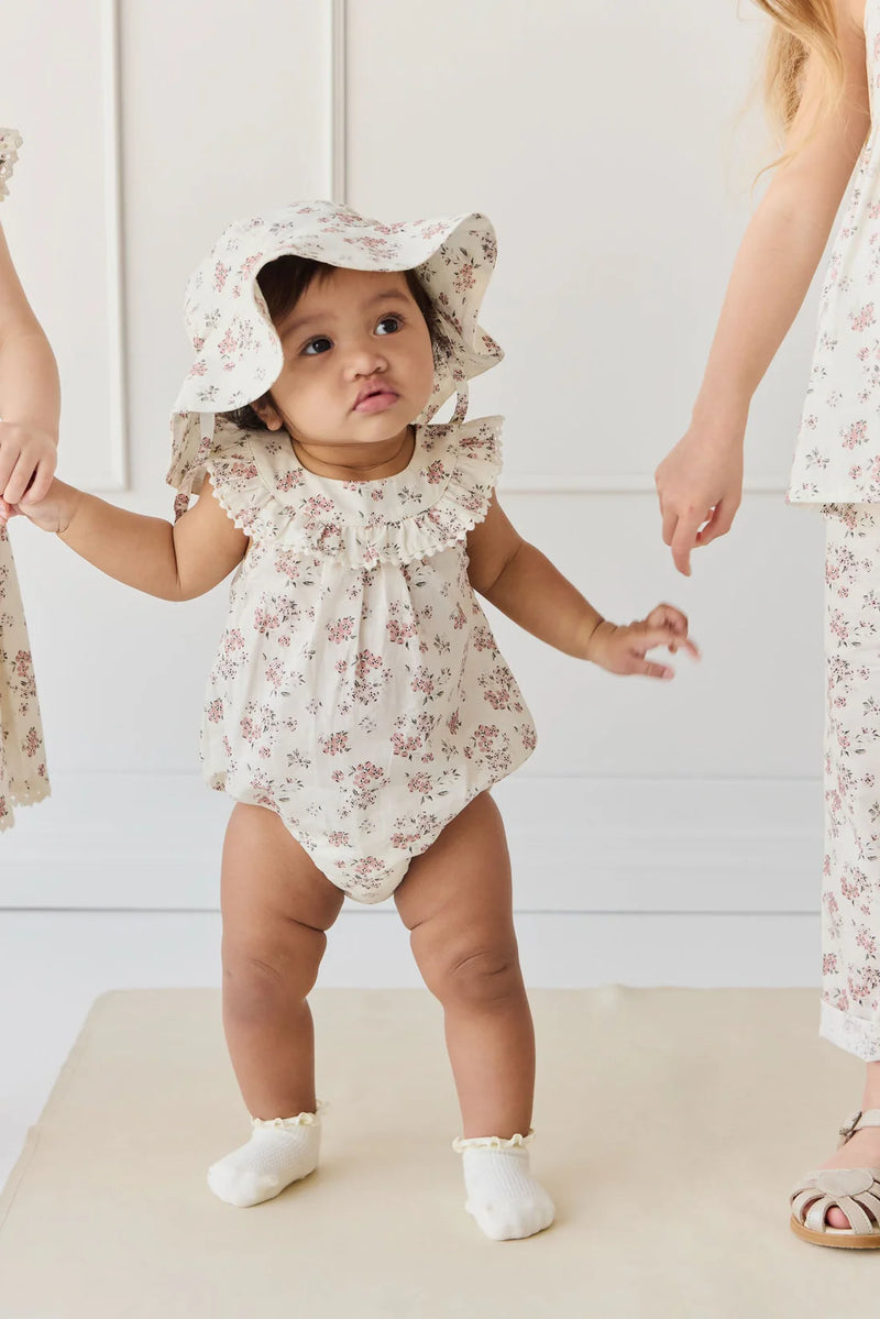 Organic Cotton Annabella Romper - Selena Blush