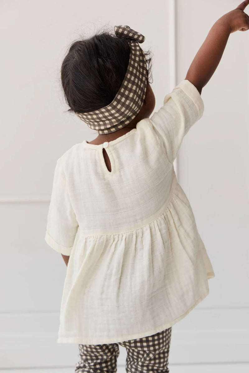 Organic Cotton Muslin Estelle Top - Parchment