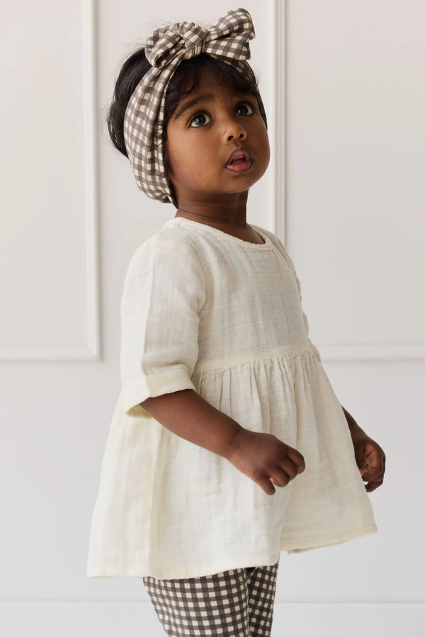 Organic Cotton Muslin Estelle Top - Parchment