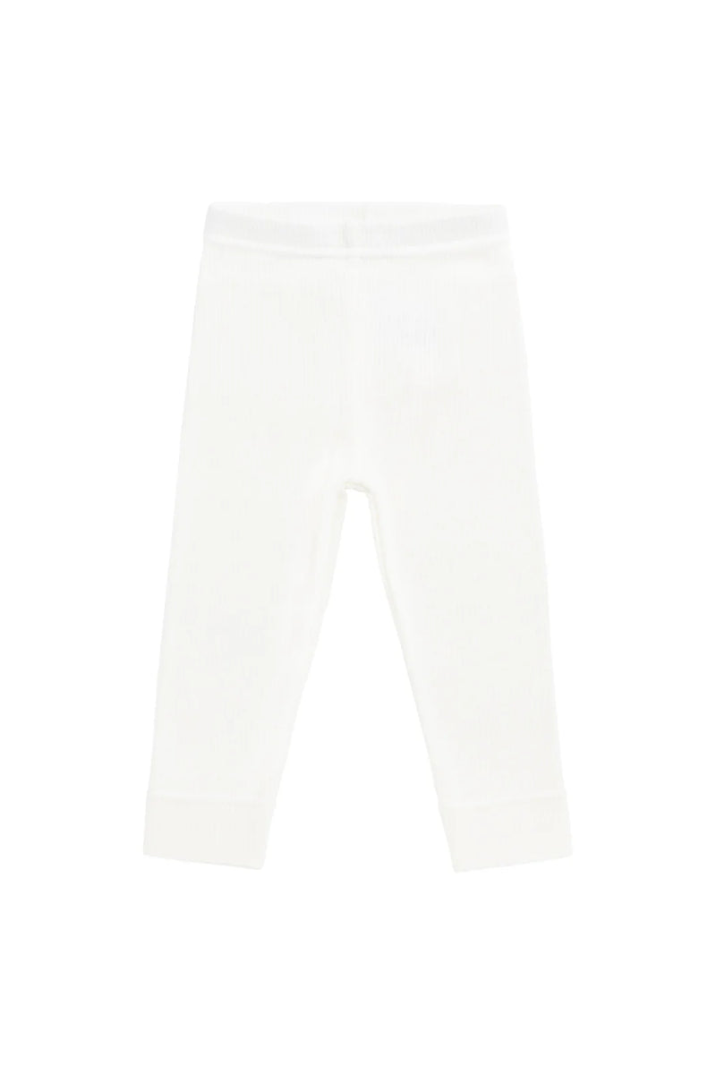 Organic Cotton Fine Rib Everyday Legging - Parchment