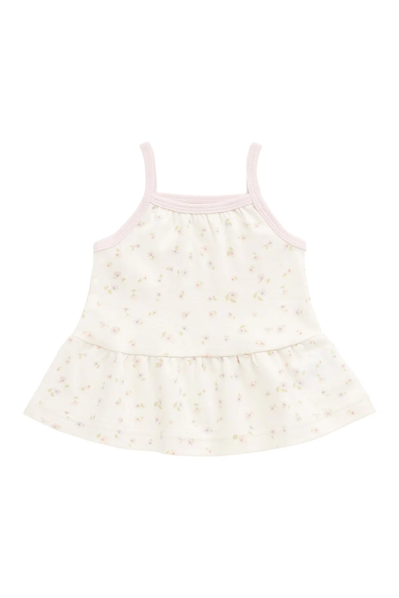 Organic Cotton Meadow Singlet - Briella Whisper