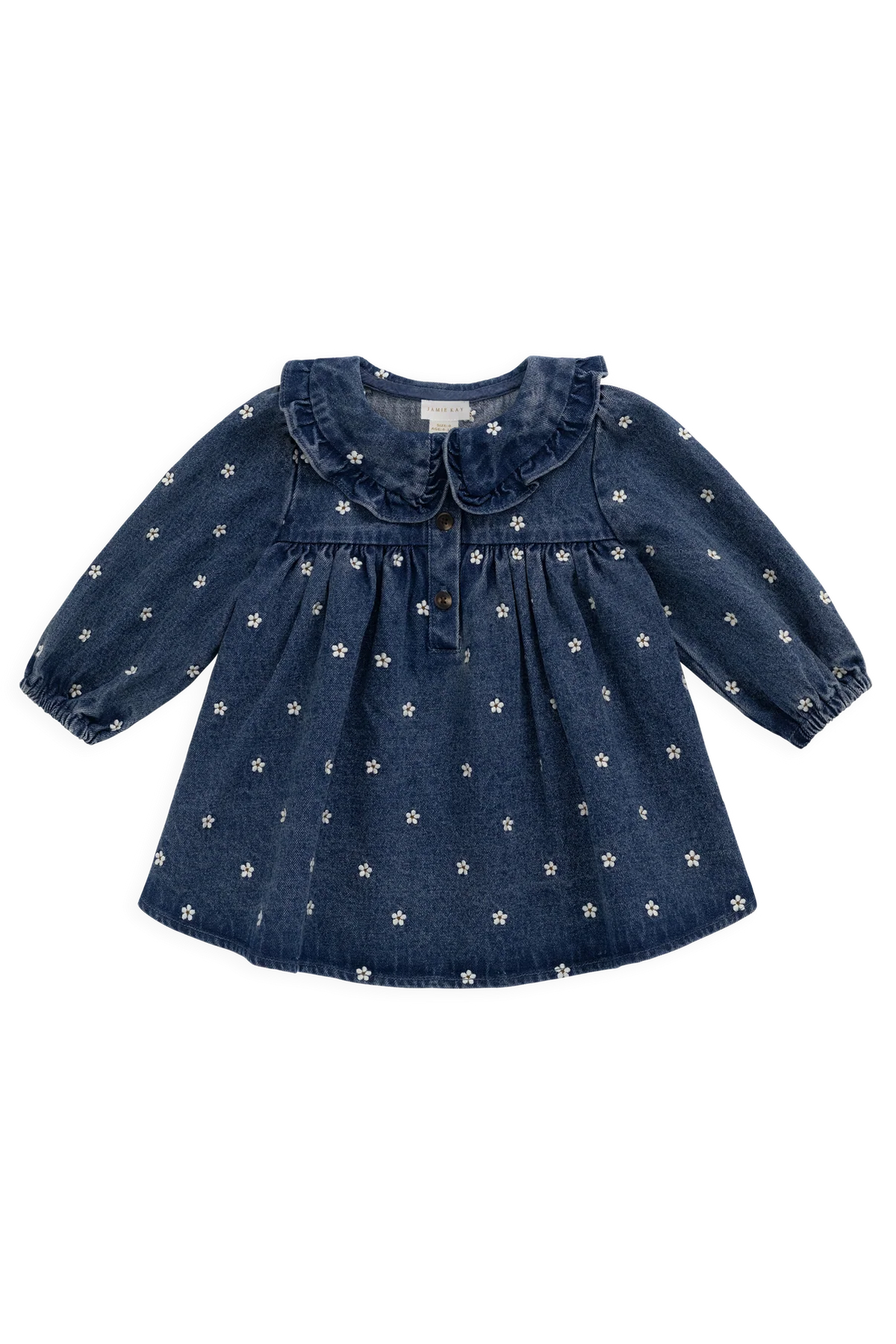jamie kay t shirt dress Girls Organic Cotton Tie Strap Floral Dress - Cream - Size 1YR