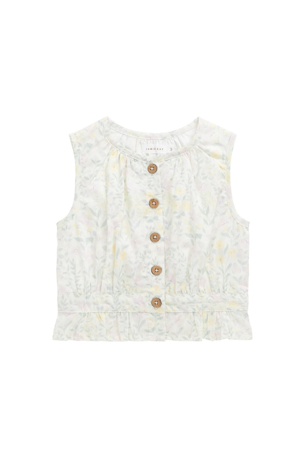 Organic Cotton McCenna Top - Daphne Egret