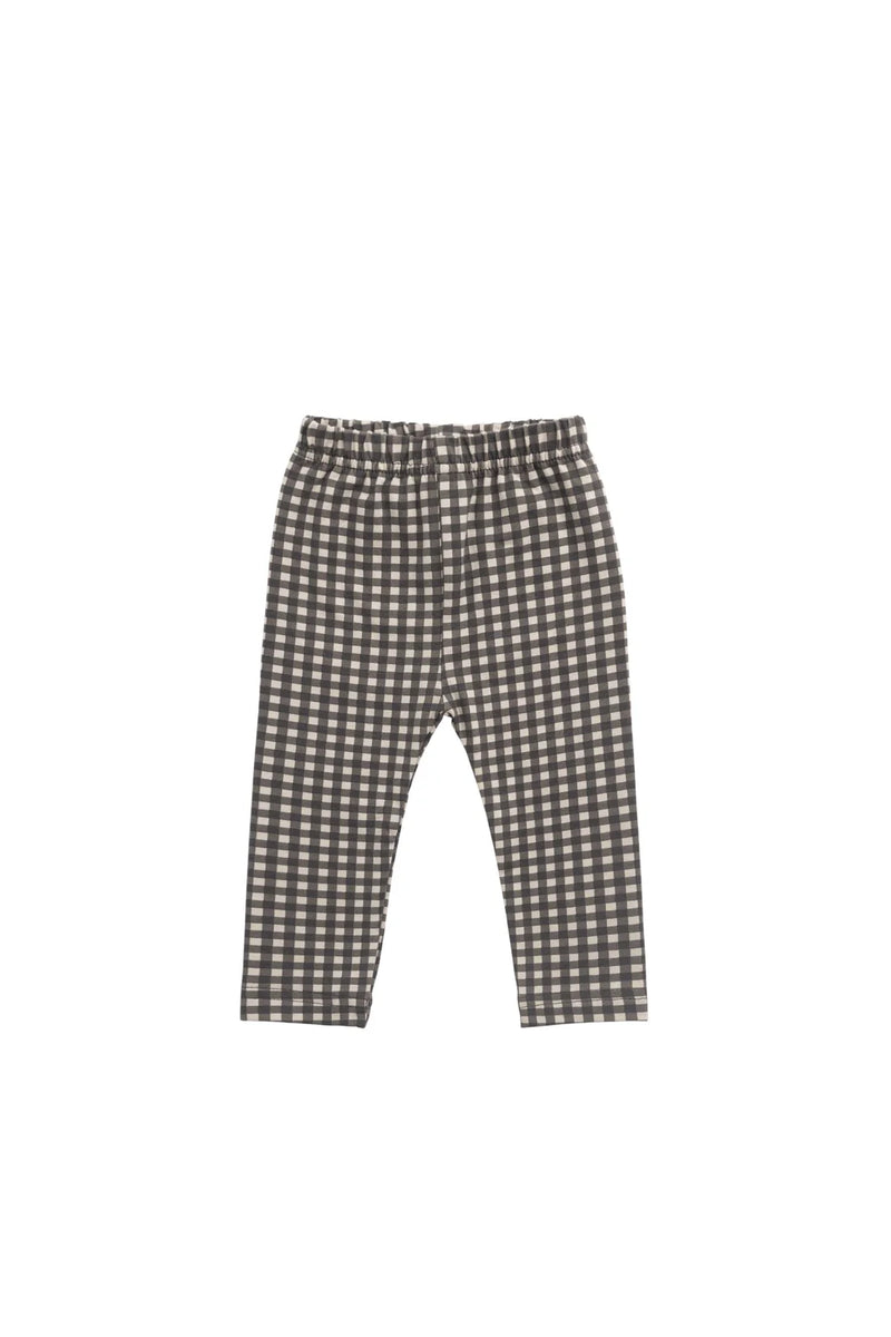 Organic Cotton Everyday Legging - Mini Gingham Bistre